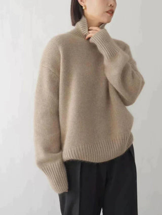 Mabyla | Oversized Damen-Rollkragenpullover aus weichem Strick