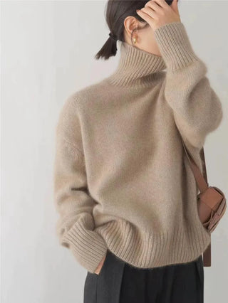 Mabyla | Oversized Damen-Rollkragenpullover aus weichem Strick